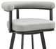 Armen Living Magnolia Light Grey/Matte Black 26'' Counter Stool-5