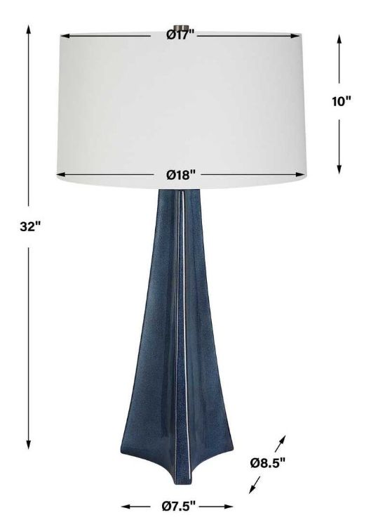 Uttermost® Teramo Blue Ombre Table Lamp-3