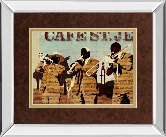 Classy Art CafÃ© Saint Jean by Kyle Mosher Mirror Framed Wall Art-0