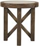 Jofran Inc. Sierrafina Beige Round End Table with Cortado Base-1