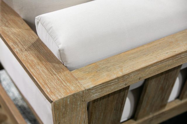 Sunset West Coastal Beige/Natural Fabric/Teak Outdoor Sofa-4