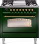 Ilve® Nostalgie II Series 36" Emerald Green Pro Style Dual Fuel Range-0