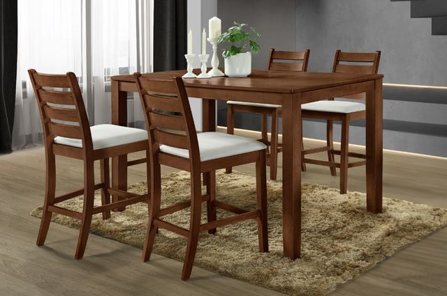 New Classic® Home Furnishings Pascal 5-Piece Walnut Counter Dining Set-1