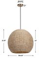 Uttermost® Seagrass Antique Brass 1-Light Dome Pendant-2