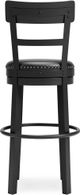 Signature Design by Ashley® Valebeck Black Bar Stool-3