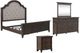 Liberty Furniture Paradise Valley 4-Piece Flax Tweed/Saddle Brown California King Upholstered Bedroom Set-0
