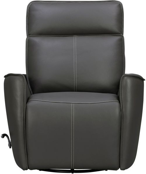 Parker House® Roxy Abby Dark Gray Leather Manual Swivel Glider Recliner-2