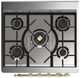 Ilve® Majestic III 30" Custom Pro Style Dual Fuel Liquid Propane Range with 5 Black Brass Burners and Brass Trim-2