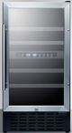 Summit® Black 18'' Dual-Zone Built-In Wine Cellar-1