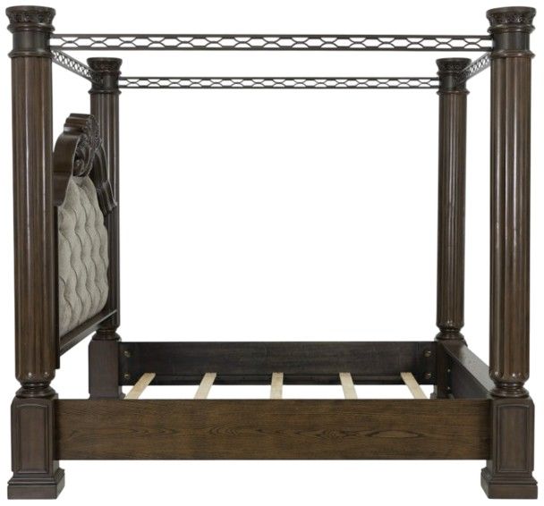 Signature Design by Ashley® Maylee Dark Brown King Canopy Bed-2