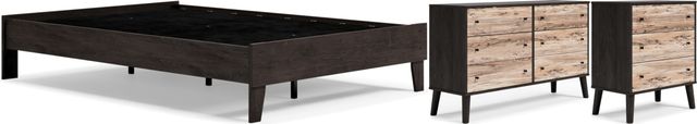 Signature Design by Ashley® Piperton 3-Piece Black Full Platform Bed Set-0