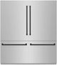 ZLINE Autograph Edition 72" 39.6 Cu. Ft. Stainless Steel Built In French Door Refrigerator with Matte Black Accents-0