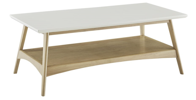 Olliix by Madison Park Off-White Parker Coffee Table with Natural Base-0