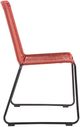 Armen Living Shasta 2-Piece Black/Brick Red Rope/Steel Outdoor Dining Side Chair Set-4