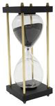 A & B Home Black/Brass 9" Hourglass in Stand-0