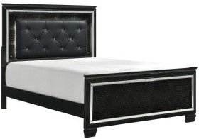 Mazin Furniture Allura Black Eastern King Bed-1