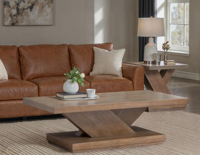 Magnussen Home® Lansbury Antique Wheat Square Cocktail Table with Casters-1