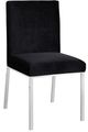 Meridian Furniture Opal Black/Chrome Velvet Dining Chair-0