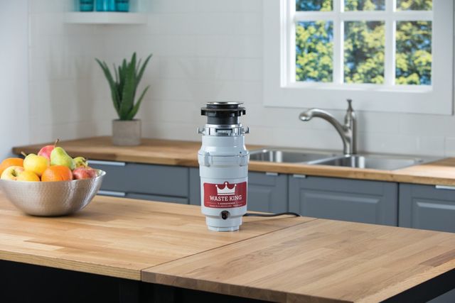 Waste King® 0.5 HP Continuous Feed White Garbage Disposal-4