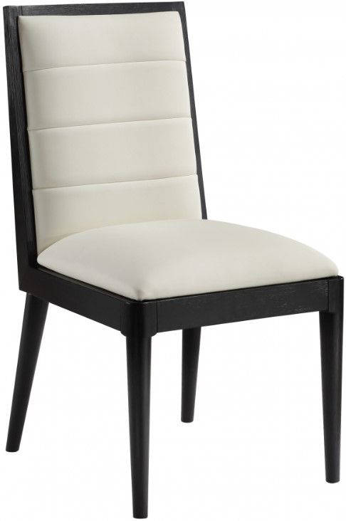 Meridian Furniture Bristol Cream/Black Vegan Leather Dining Chair-0