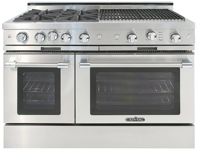 Capital Cooking™ Grand Chef 48" Stainless Steel Open Burner Pro Style Gas Range with 24" Grill-0