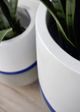Le Present Belly Half/Half White And Blue 12" Planter-3