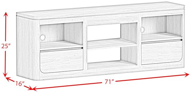 Elements International Rosalie Black 71" TV Console without Fireplace Insert-2