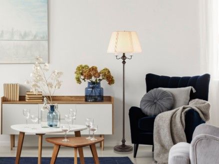 Cal® Lighting & Accessories Dark Bronze Floor Lamp-1
