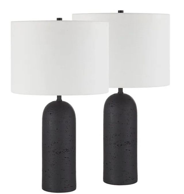 Renwil® Augusta 2-Piece Matte Black Table Lamp-0