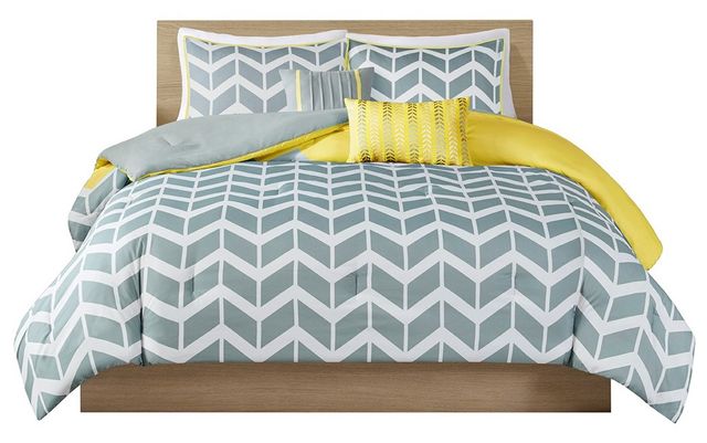 Olliix by Intelligent Design Nadia Yellow Twin/Twin XL Comforter Set-0