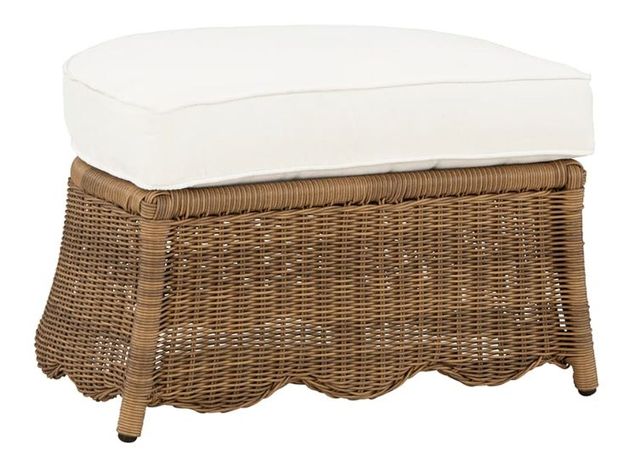 Lane Venture® Clearly Outdoor Hand-Woven Wicker Ottoman-1