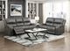 Homelegance® Pagosa Gray Double Manual Reclining Sofa-1