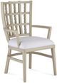 Currey & Company Norene Fog Gray/White Dining Armchair-0
