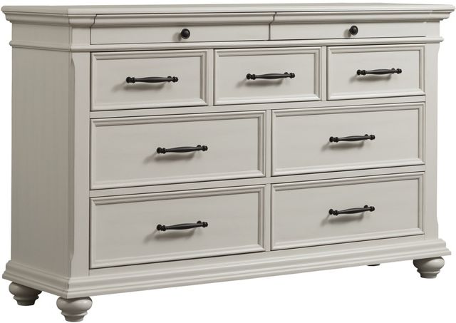 Elements International Slater Antique White Dresser-0