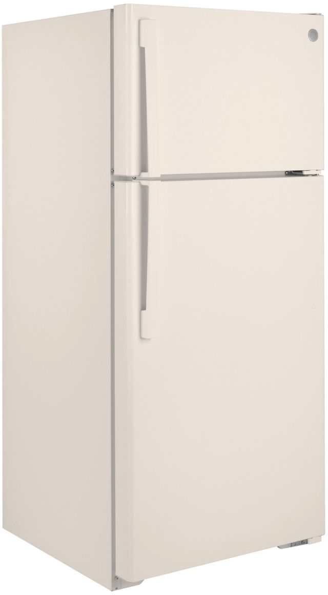 GE® 28"  16.6 Cu. Ft. ENERGY STAR® Bisque Top Freezer Refrigerator-4