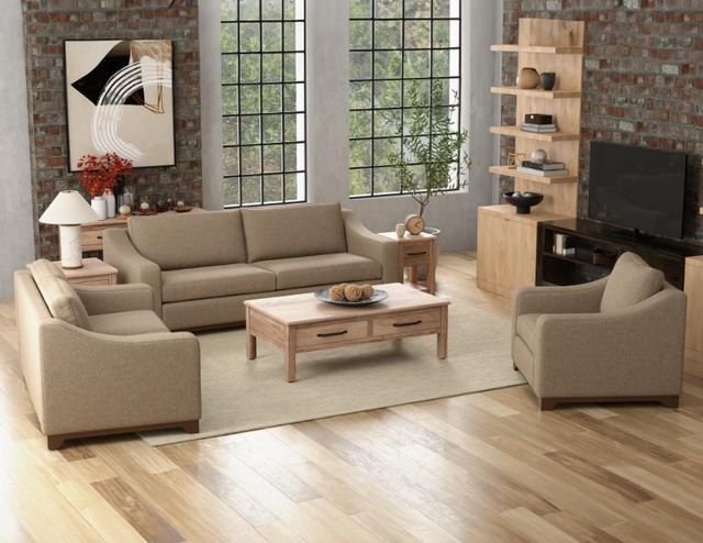 International Furniture Direct Natural Parota Brown Loveseat-1