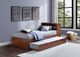 Homelegance® Rowe Dark Cherry Youth Twin Bookcase Platform Bed with Twin Trundle-1