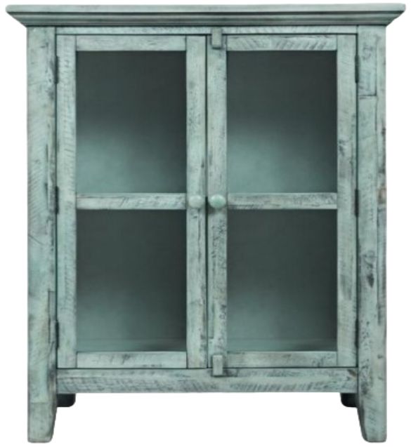 Jofran Inc. Rustic Shores Surfside Blue 2-Door Accent Cabinet-1