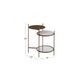 Bassett Mirror Felicity Brushed Gold/White Accent Table-2