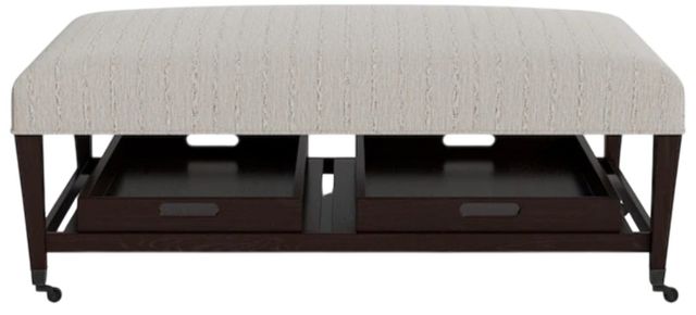 Bassett® Furniture Customizable Kara 51" Ottoman with Trays-1