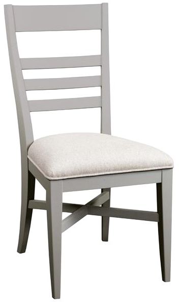 Riverside Furniture Osborne Gray/Gray Skies Upholstered Ladderback Dining Side Chair-0