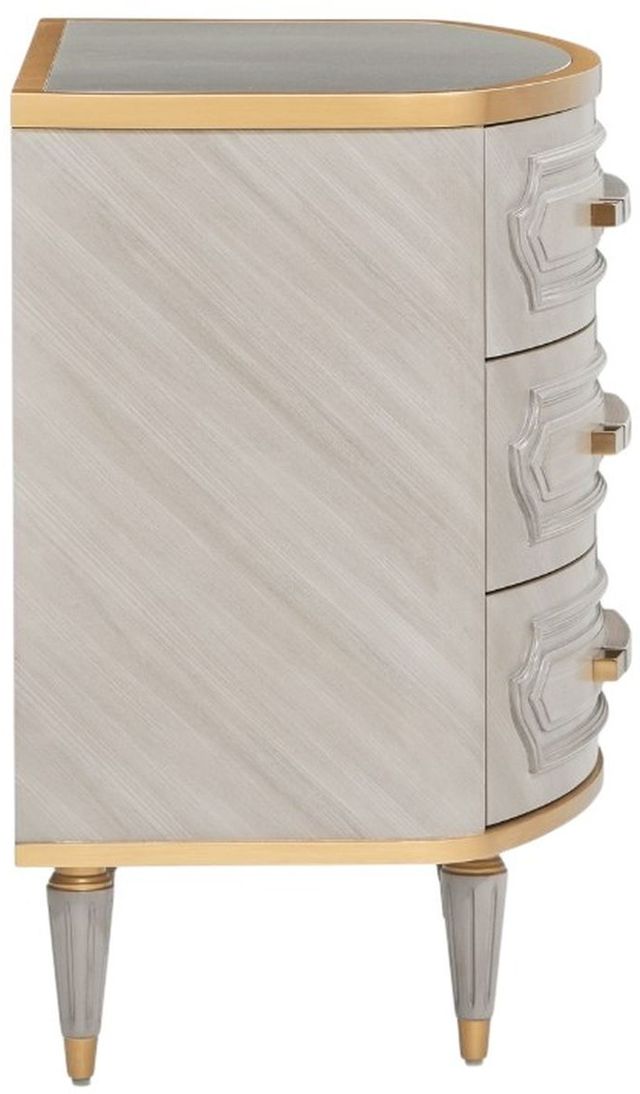 Michael Amini® St. Charles Dove Gray 3-Drawer Nightstand-2