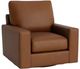 Bassett® Furniture Customizable Benchmade Premier Leather Large Track Arm Swivel Chair-0