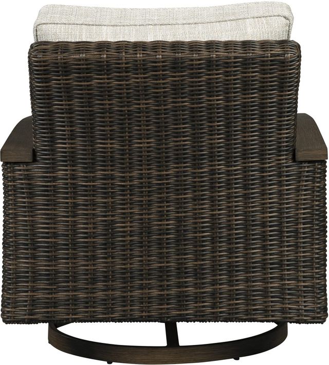 Signature Design by Ashley® Paradise Trail 2-Piece Medium Brown Aluminum/Resin Wicker Outdoor Swivel Lounge Chair Set-2