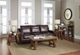 Jofran Inc. Cannon Valley Brown Trestle Cocktail Table-1