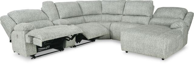 Signature Design by Ashley® McClelland 6-Piece Gray Power Reclining Right-Arm Facing Sectional and Chaise with Console-1