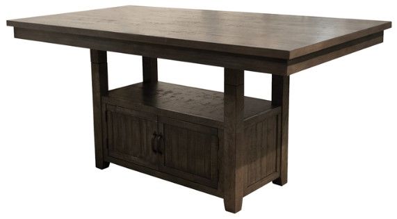 American Wholesale Furniture Colorado 5-Piece Antique Light Brown Pub Dining Room Set-1