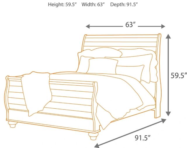 Signature Design by Ashley® Willowton White Wash Queen Sleigh Bed-1