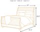 Signature Design by Ashley® Willowton White Wash Queen Sleigh Bed-1