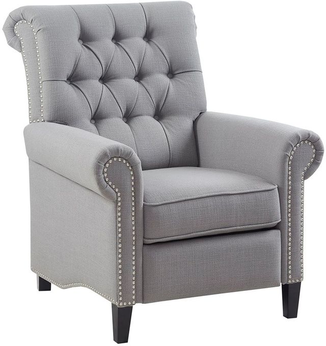 Olliix by Madison Park Grey Aidan Push Back Recliner-3